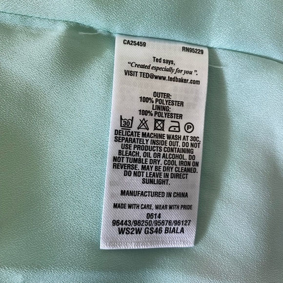 Ted Baker Skirt Women’s Sz 3 Multicolored A-line Striped Flaw Shown in Pics - Picture 3 of 12